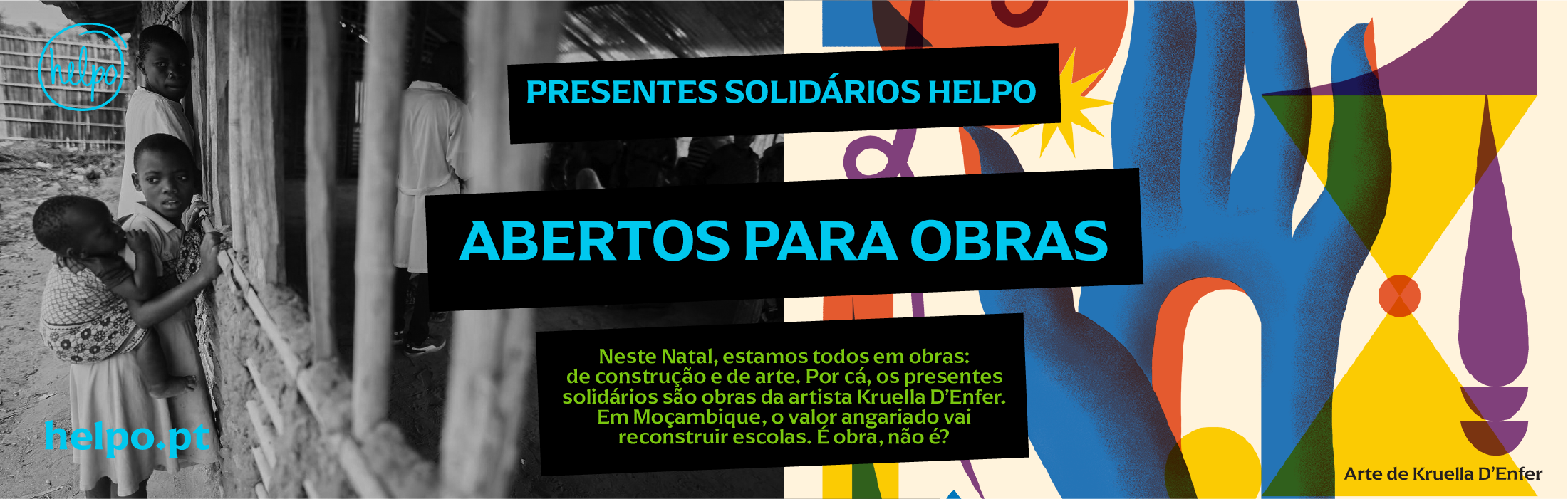 presentes, solidarios, helpo, risografia, moçambique, natal